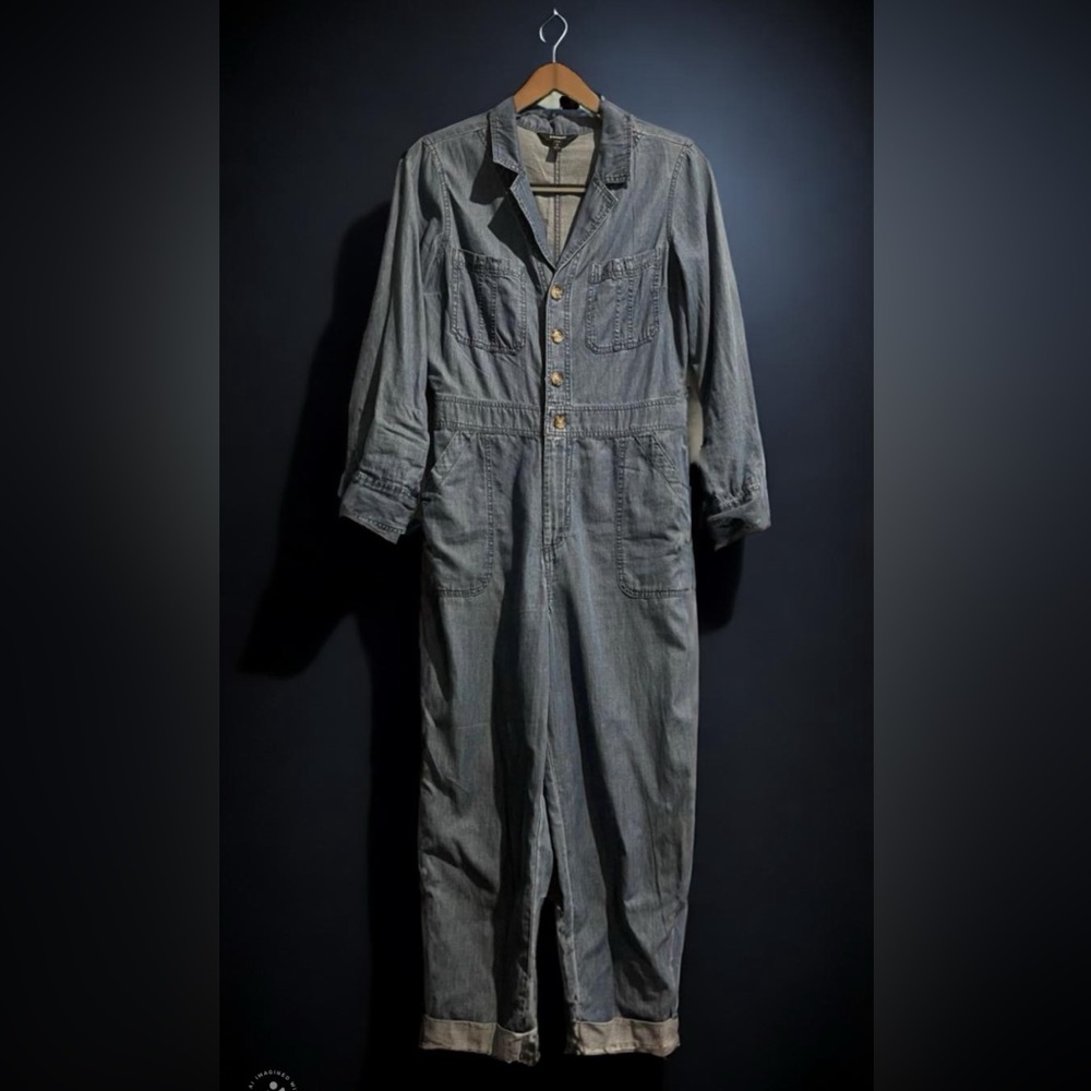 Express light weight denim jumpsuit